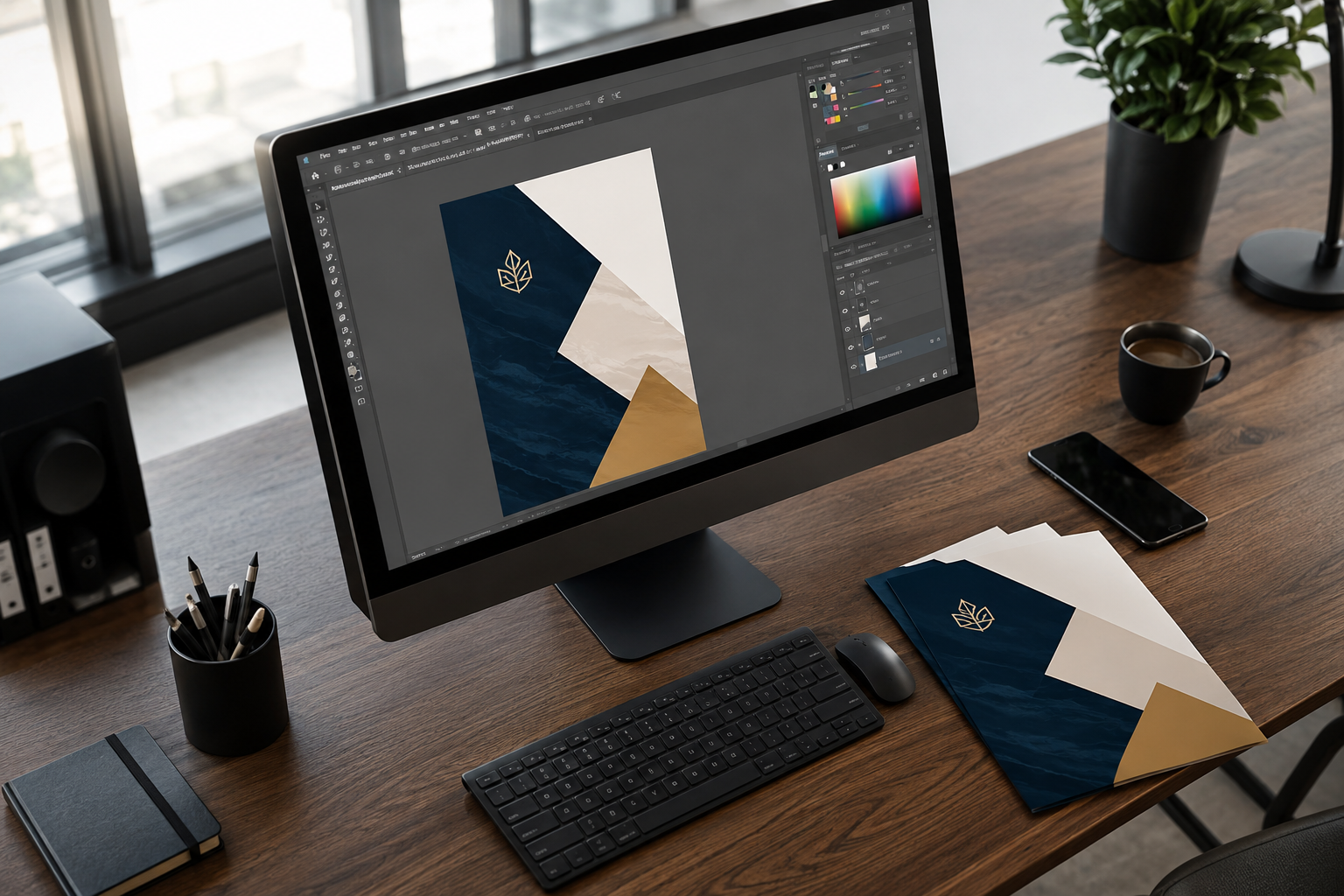 Projekt ulotki projkt ulotki na ekranie monitora komputerowego
