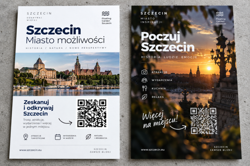 Porównanie czytelnego kodu QR 100% K na białym tle z nieczytelnym kodem umieszczonym bezpośrednio na zdjęciu.