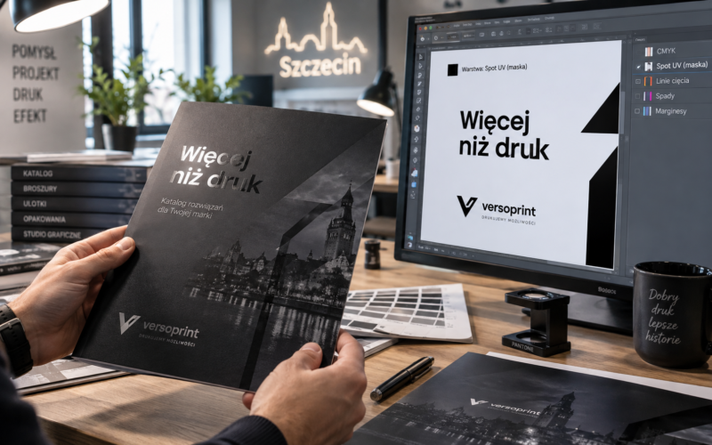 Porównanie okładki z lakierem wybiórczym z odpowiadającą jej czarną maską wektorową w programie graficznym. Porównanie okładki z lakierem wybiórczym z odpowiadającą jej czarną maską wektorową w programie graficznym.