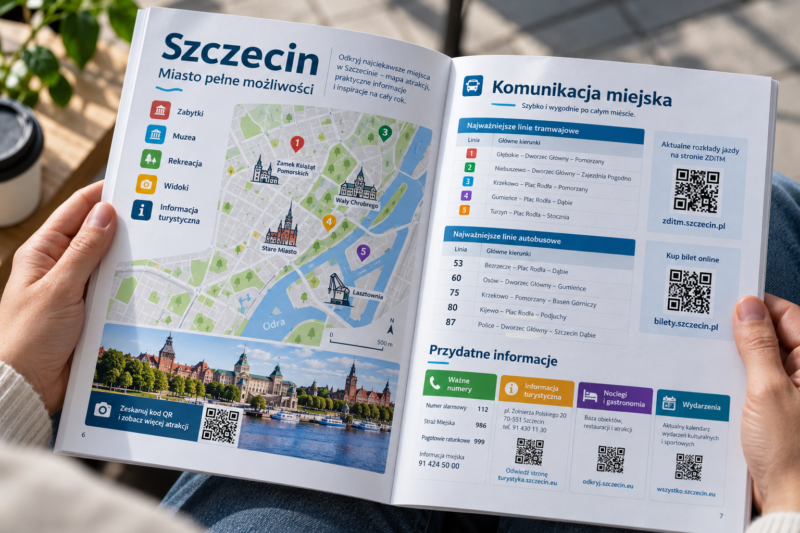 Broszura informator 3 Mapa i przydatne informacje w drukowanym informatorze miejskim