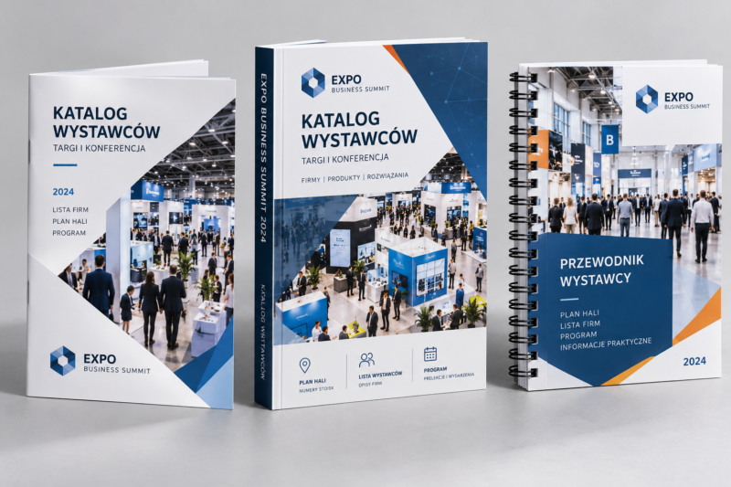 Rodzaje opraw katalogów targowych: szyta, klejona i na spiralę Rodzaje opraw katalogów targowych: szyta, klejona i na spiralę